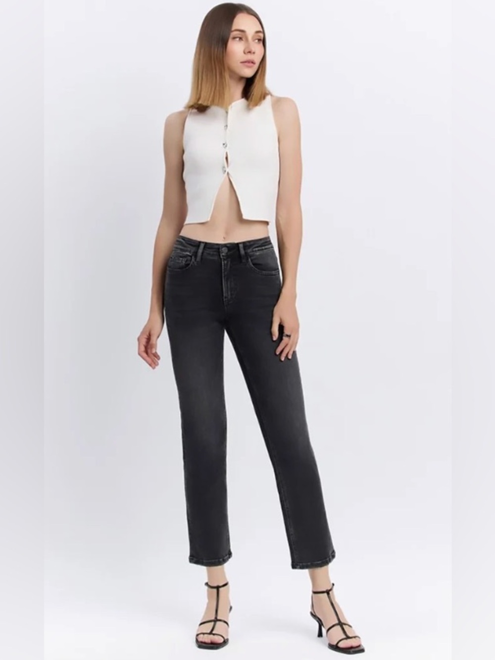 NWT Flying Monkey F5794 High Rise Ankle Straight Size 28